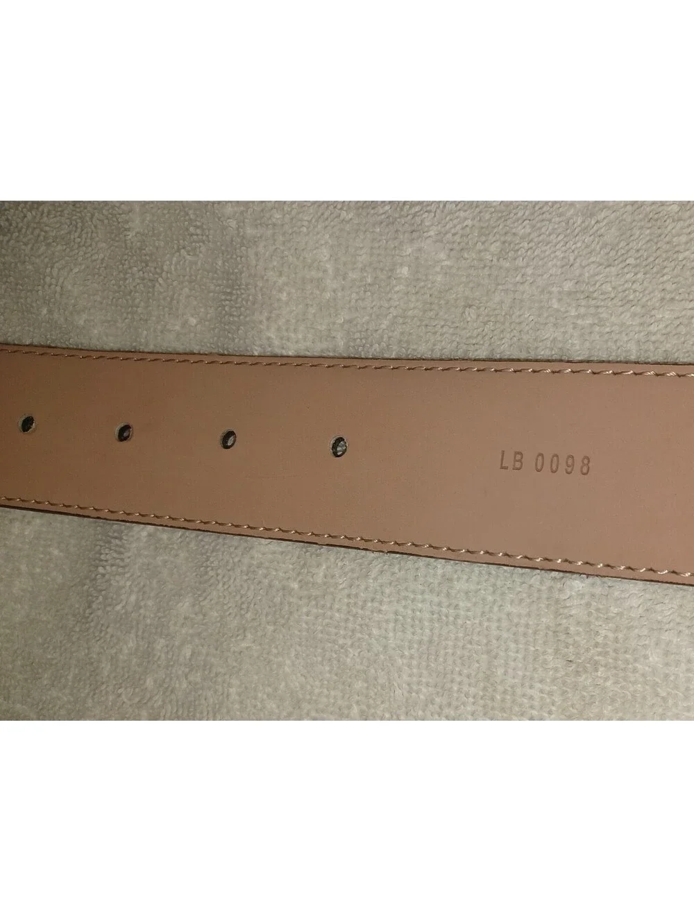 Louis Vuitton Monogram Men's Belt Brown Black 44/110 M9608S Spain Gold buckle